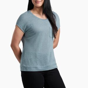 Kuhl Brisa Twist Hemp Blend Short Sleeve Pocket Shirt Women’s Size Small